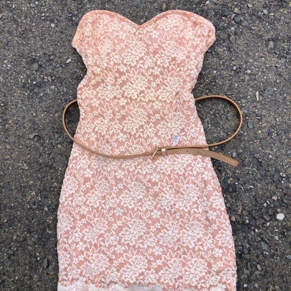 Pink lace dress with white floral pattern fairy cottage Y2K lace preppy